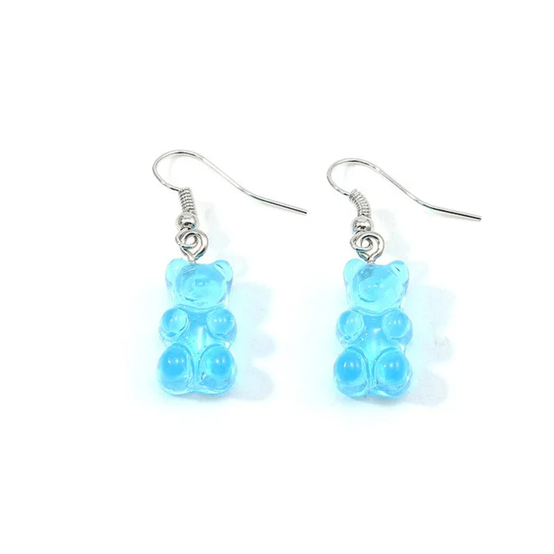 "Wholesale Dangle Earrings with Gummy Bear Pendant for Women, Teens, and Girls - Minimalist Statement Drop Earrings"