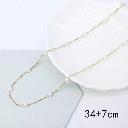 Pearl Necklace Choker Chain Beads Jewellery