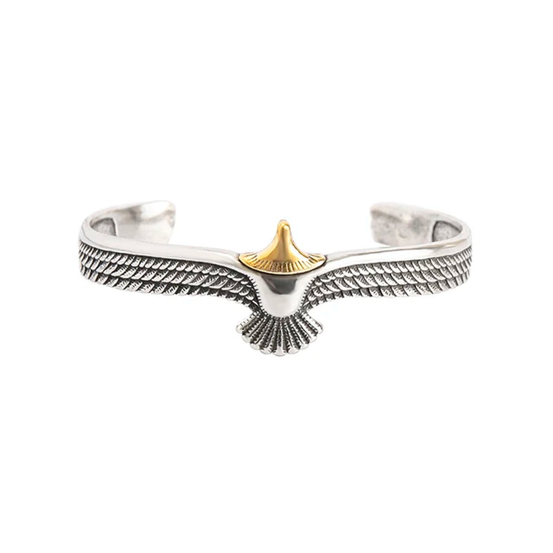 two-tone-viking-eagle-cuff-bracelet-with-wings-bangle-unisex-animal-jewelry-accessory