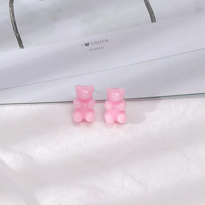 "Wholesale Dangle Earrings with Gummy Bear Pendant for Women, Teens, and Girls - Minimalist Statement Drop Earrings"