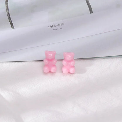 "Wholesale Dangle Earrings with Gummy Bear Pendant for Women, Teens, and Girls - Minimalist Statement Drop Earrings"