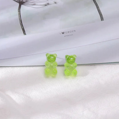 "Wholesale Dangle Earrings with Gummy Bear Pendant for Women, Teens, and Girls - Minimalist Statement Drop Earrings"