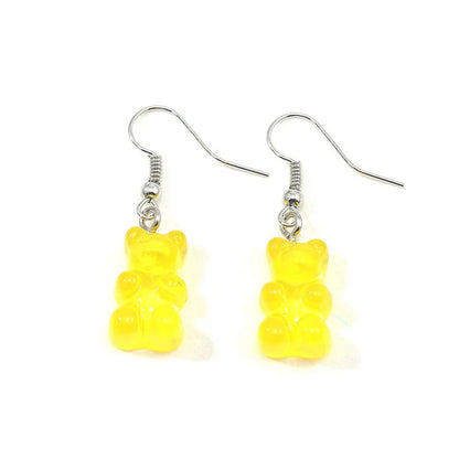 "Wholesale Dangle Earrings with Gummy Bear Pendant for Women, Teens, and Girls - Minimalist Statement Drop Earrings"